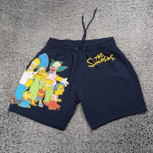 The Simpsons Shorts Men Extra Large Blue Gym Sweat Outdoor Cartoon Athleisure